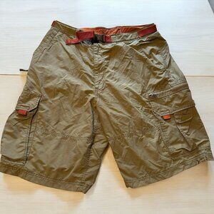 Abercrombie & Fitch Shorts Men's Medium Tan Khaki Paratroops Cargo Pockets